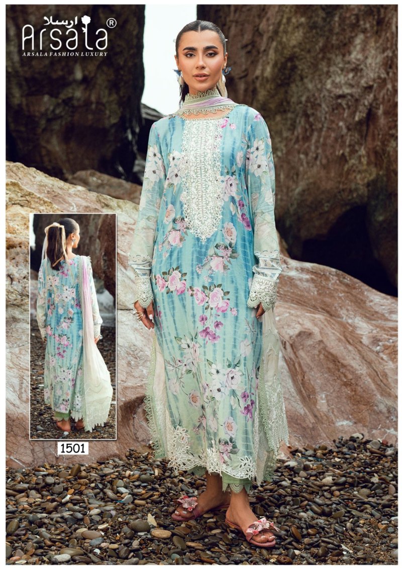 Amira Vol 15 By Arsala Lawn Cotton Karachi Dress Material